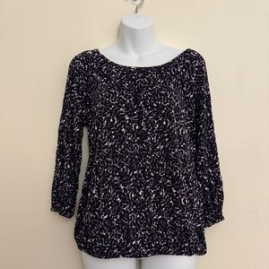 Michael Kors Boho Floral Long Sleeve Top